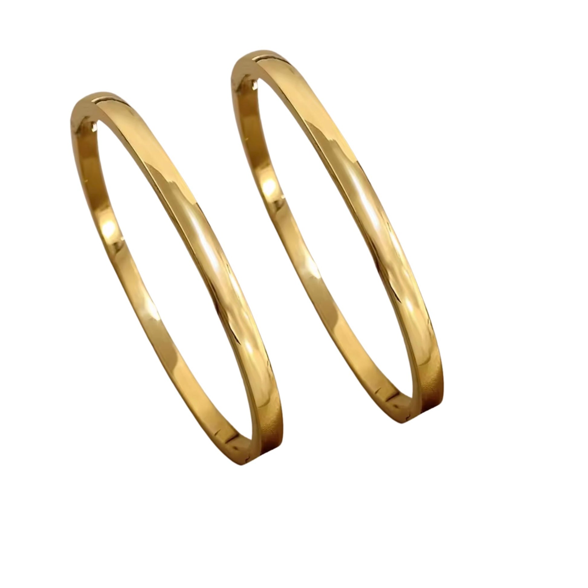 Set de 2 brazaletes dorados/ plateadas Aura’s elegantes y resistentes al agua