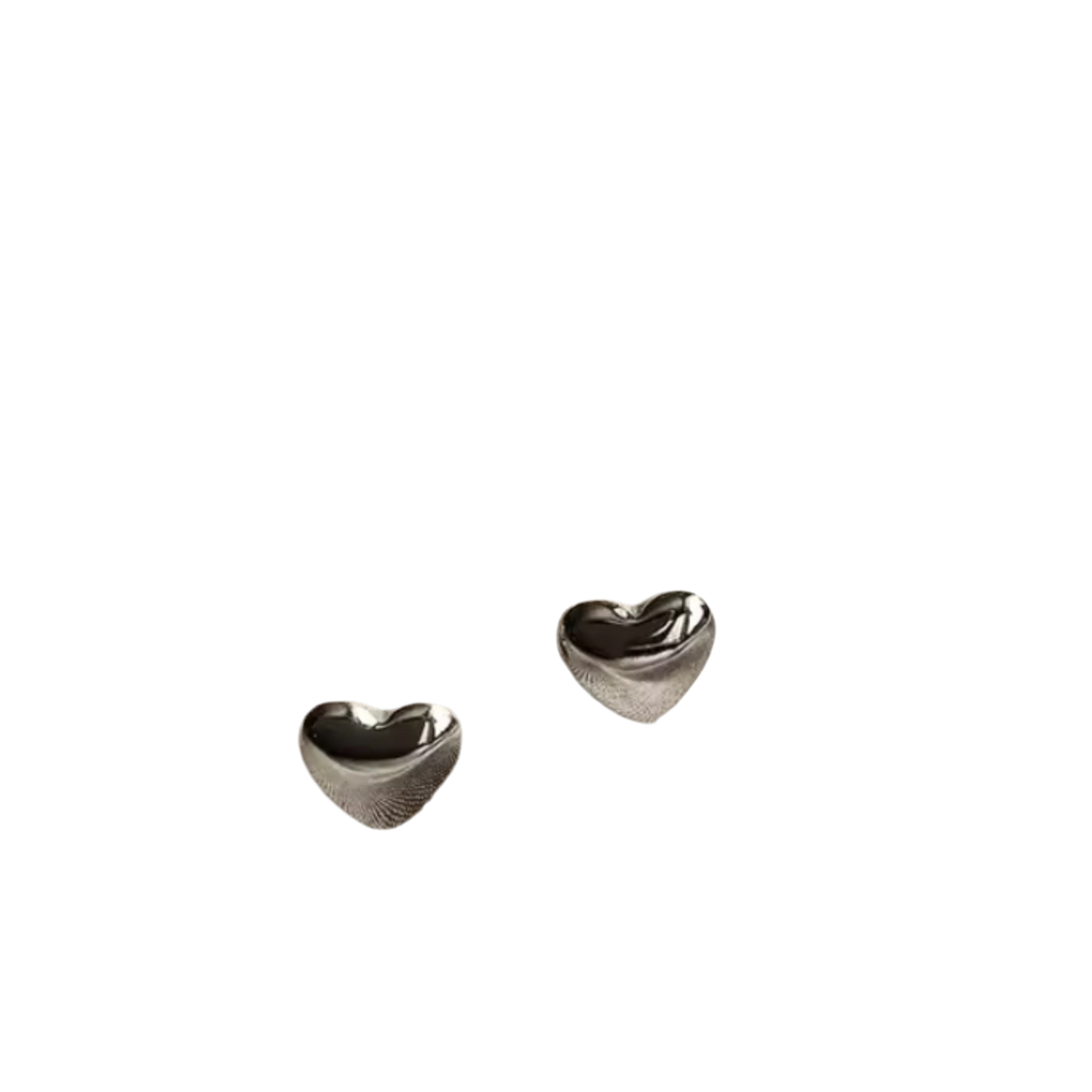 Aretes Corazón Mini – Broquel en acero inoxidable