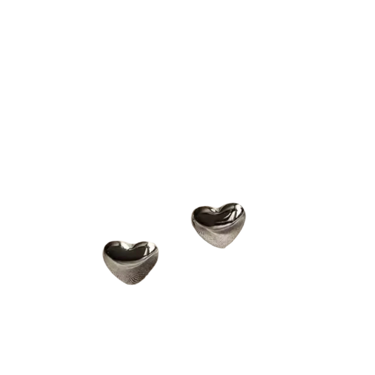 Aretes Corazón Mini – Broquel en acero inoxidable