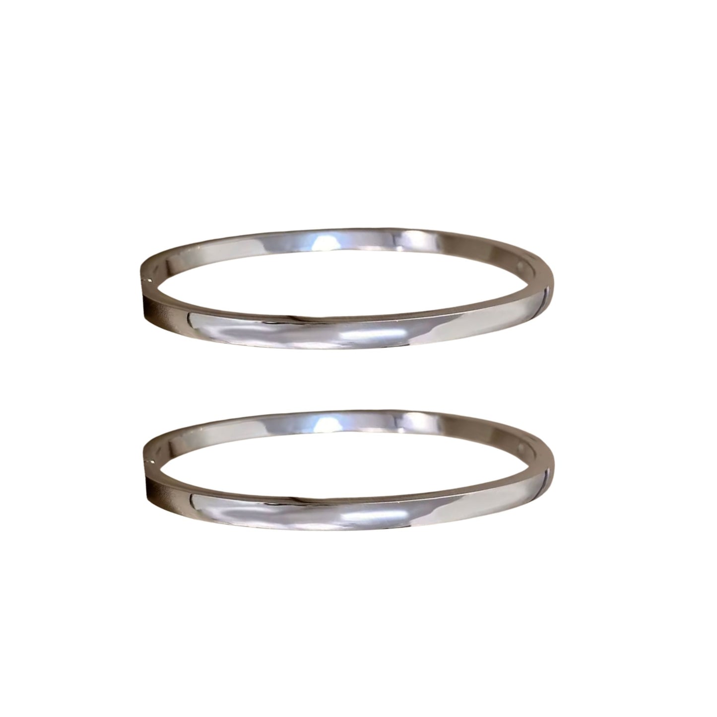 Set de 2 brazaletes dorados/ plateadas Aura’s elegantes y resistentes al agua