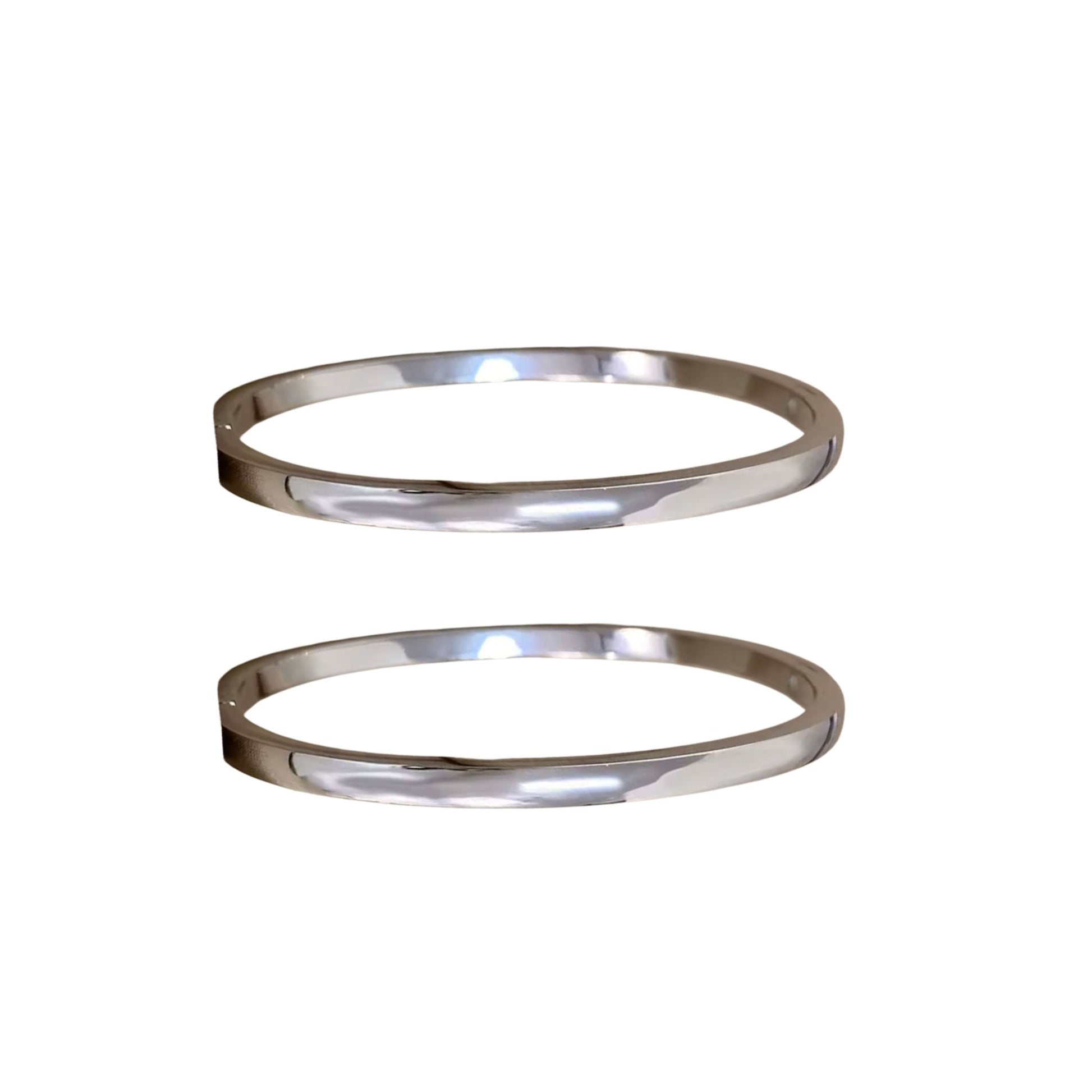 Set de 2 brazaletes dorados/ plateadas Aura’s elegantes y resistentes al agua