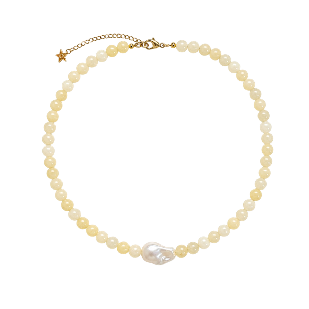 Collar Luz Amarillo Mantequilla | Jade y Perla de Río