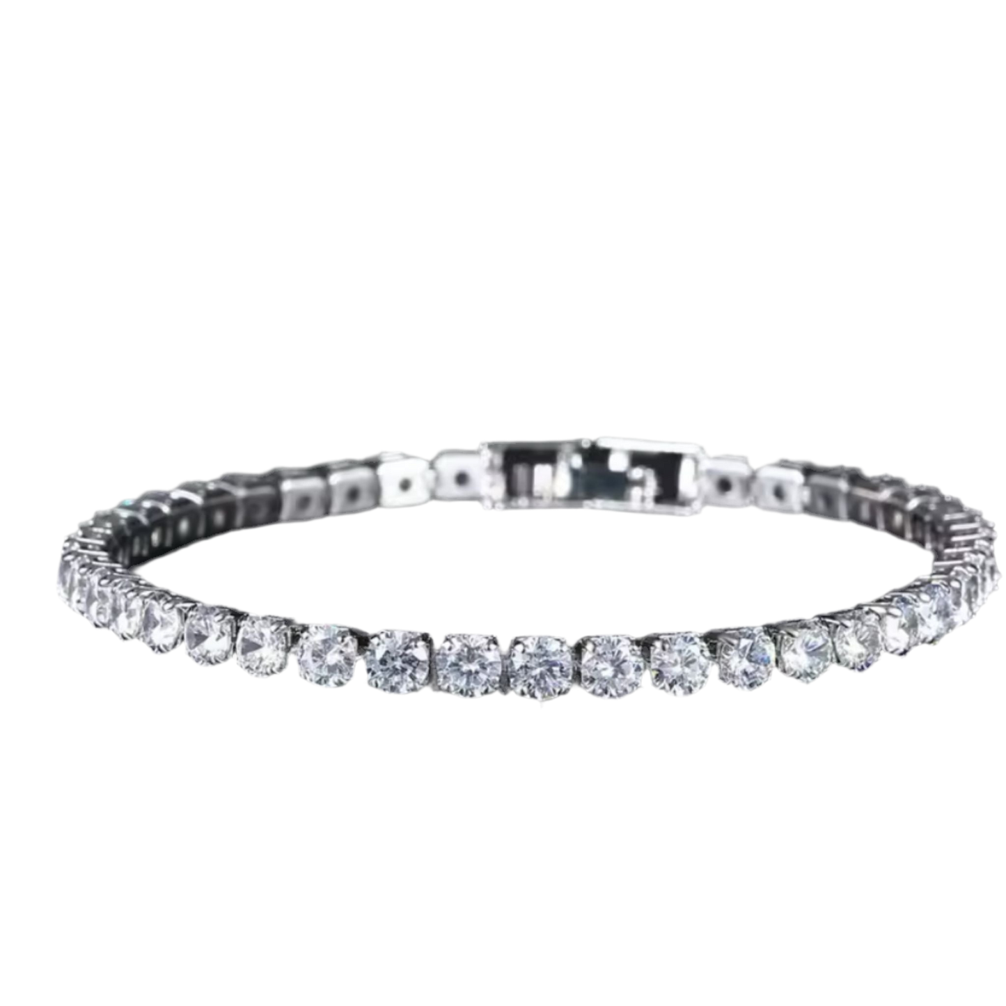 Brazalete de Acero Inoxidable – Cadena de Tenis con Circonitas Brillantes