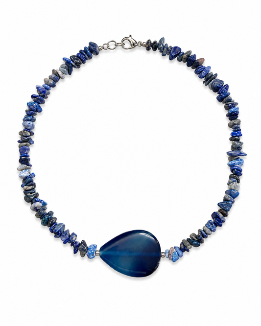 Collar Sabiduría Azul | Lapislázuli Natural Hecho a Mano