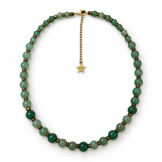 Collar Equilibrio Verde de Jade Natural |