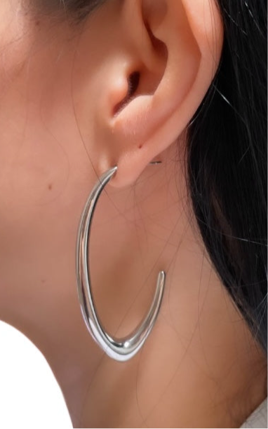 Arracadas en Forma de Gota de Acero Inoxidable -