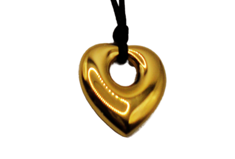 Collar Latido Dorado – Corazón con cordón ajustable