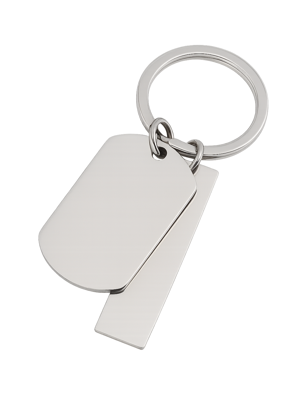 Llavero doble placa grabados – Personalizado con 2 grabados