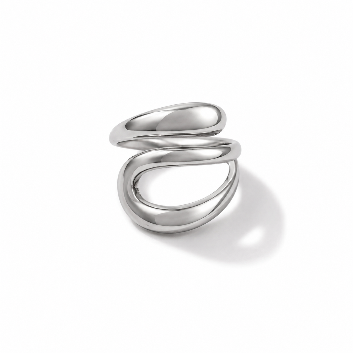 AURA Ondra | Anillo Orgánico Ajustable de Acero Inoxidable.