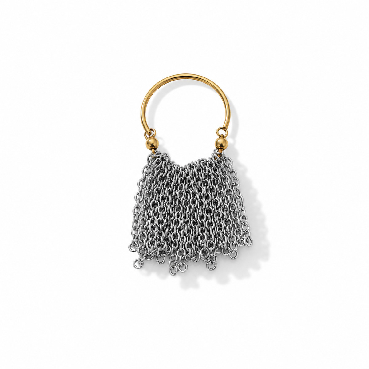 AURA Cascada | Anillo Bicolor Ajustable con Cadenas