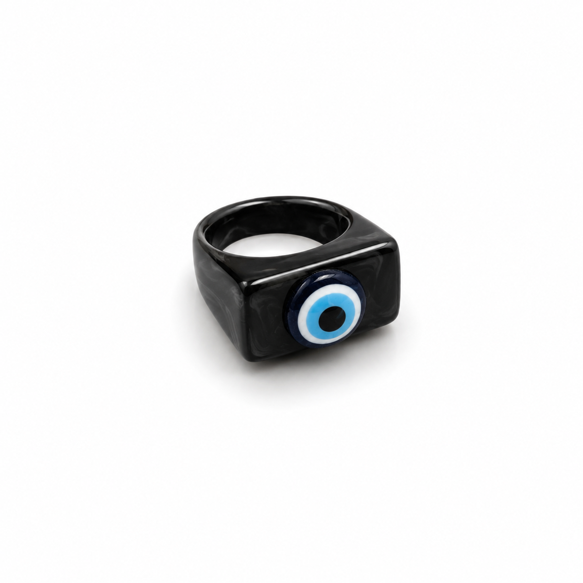 AURA Nazar | Anillo de Resina con Ojo Azul Talla 7