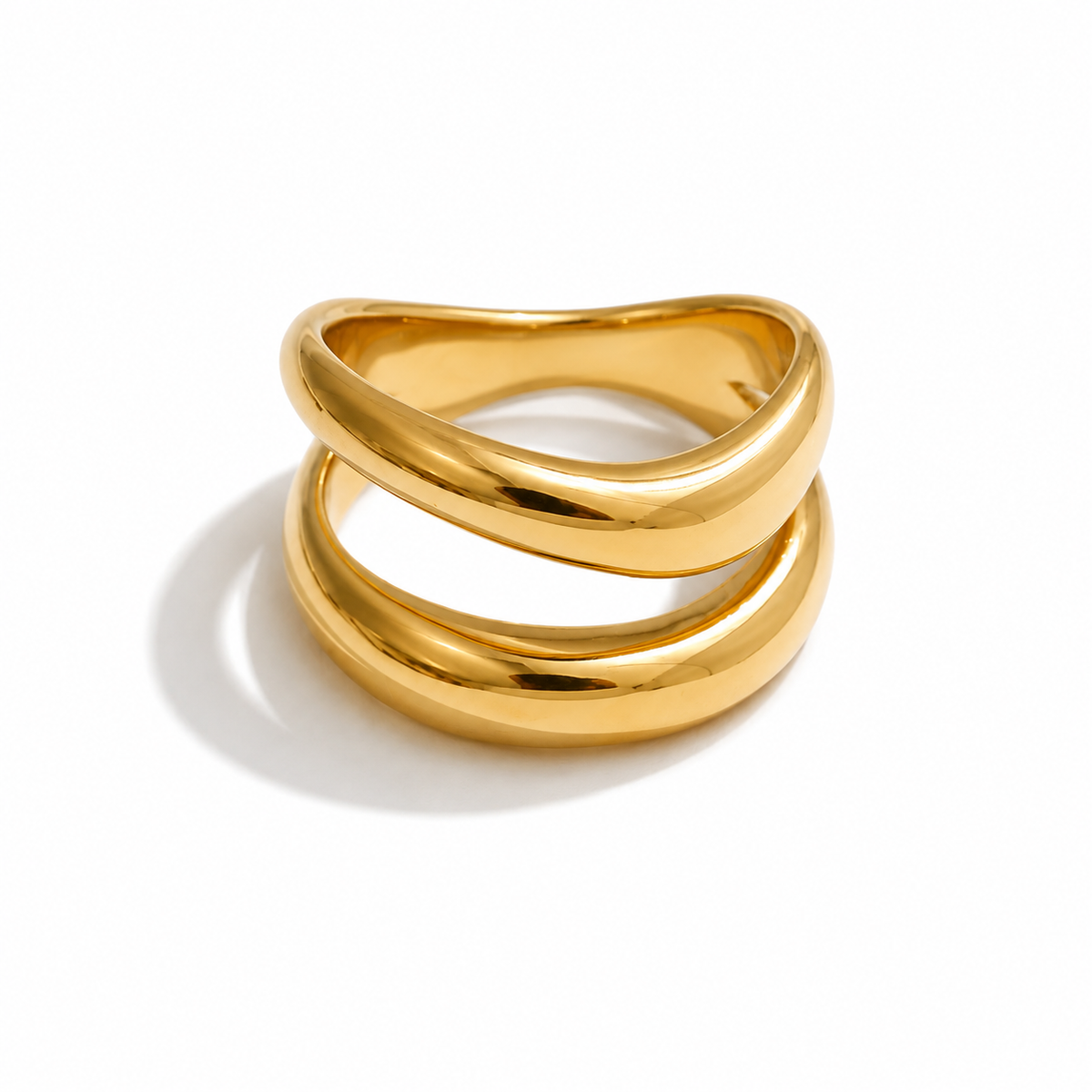 AURA Duna | Anillo de Acero Inoxidable de Doble Banda
