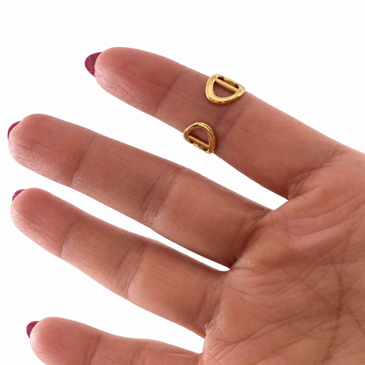 AURA Trama | Anillo Dorado Ancho y Ajustable