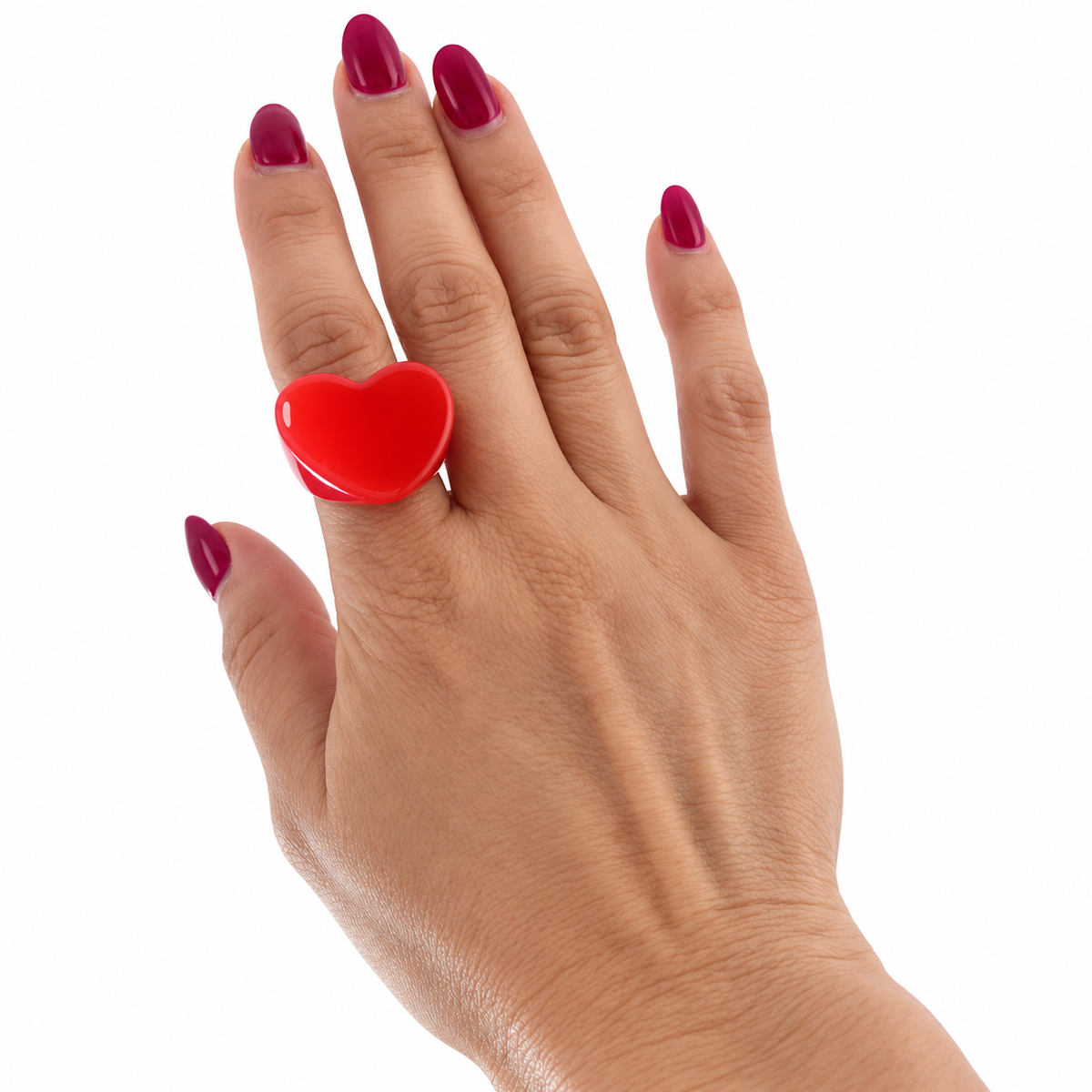 AURA Corazón | Anillo de Resina Chunky
