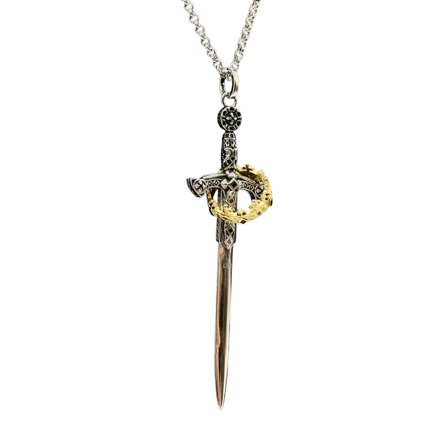 Collar con Dije de Espada – Estilo | Plateado