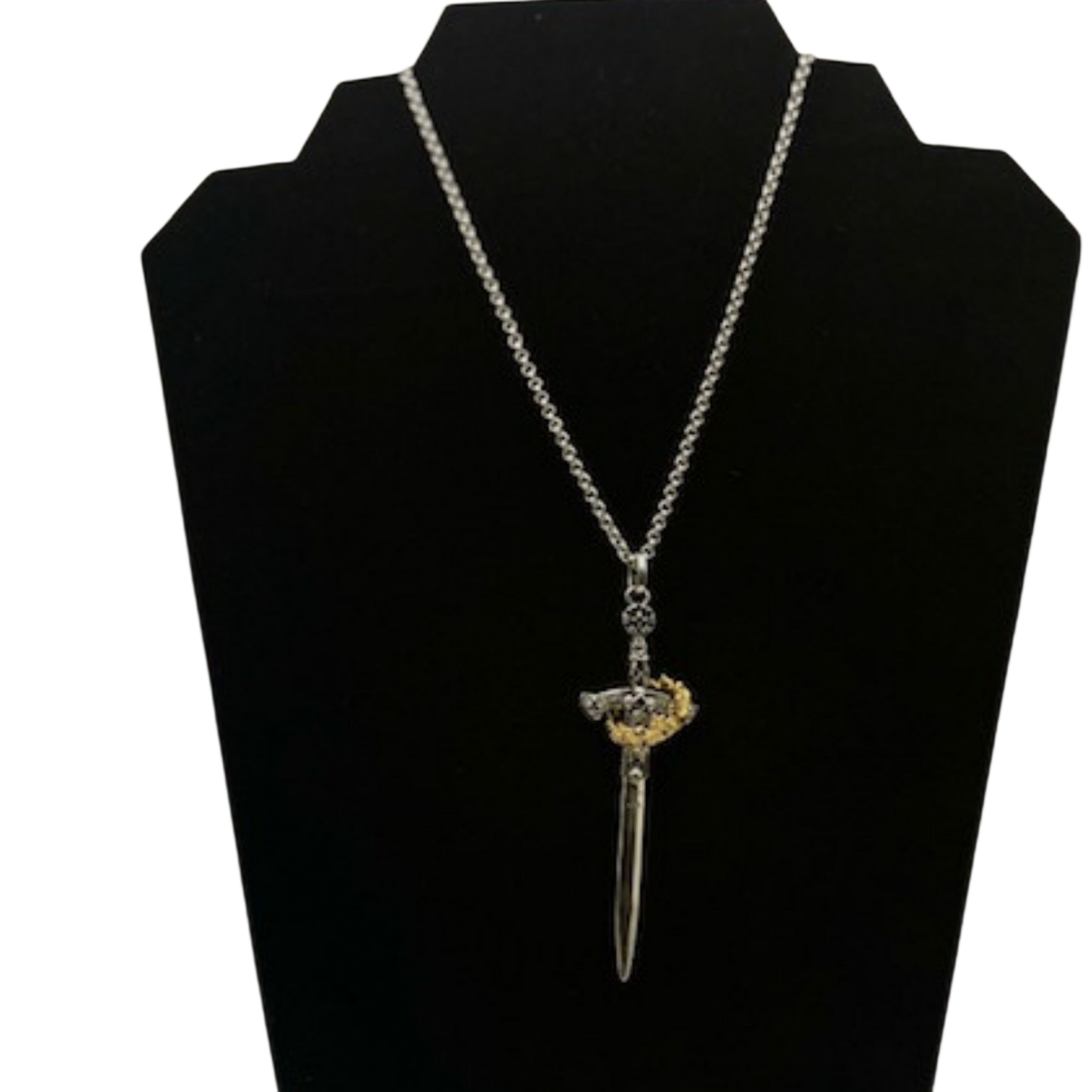 Collar con Dije de Espada – Estilo | Plateado