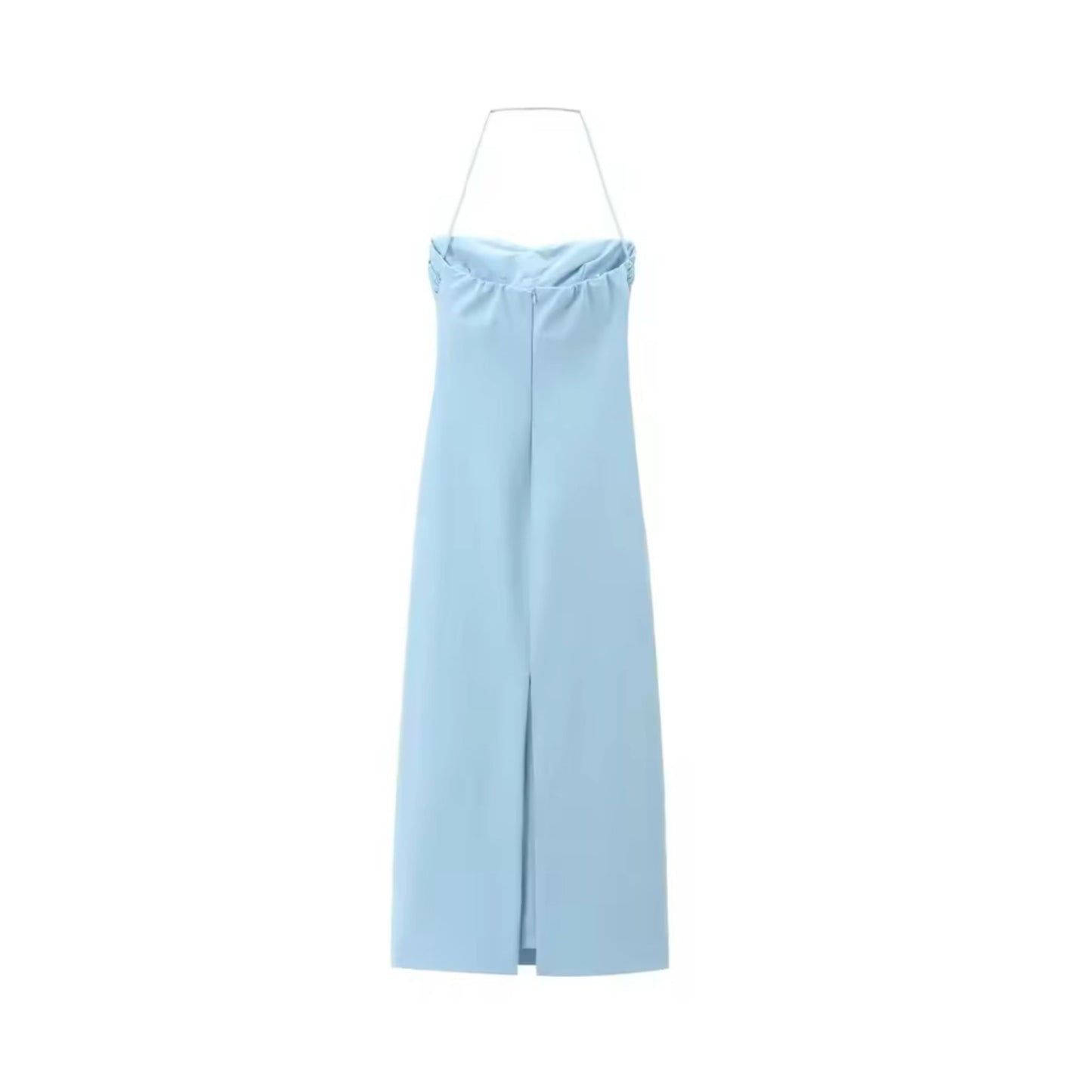 Vestido Midi Ajustado en Azul para Mujer